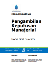 Pengambilan
Keputusan
Manajerial