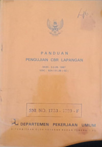 Image of PANDUAN PENGUJIAN CBR LAPANGAN