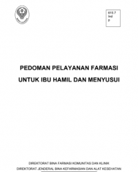 Image of PEDOMAN PELAYANAN FARMASI UNTUK IBU HAMIL DAN MENYUSUI