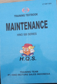 Image of Maintenance hino 500 series