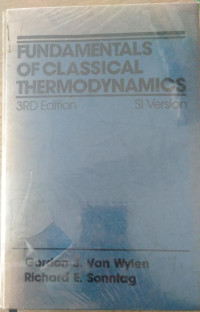 Image of FUNDAMENTALS OF CLASSICAL THERMODYNAMICS