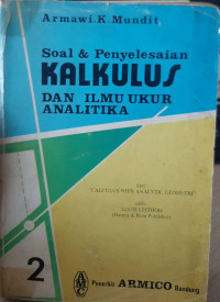 Image of Soal & Penyelesaian KALKULUS DAN ILMU UKUR ANALITIKA
