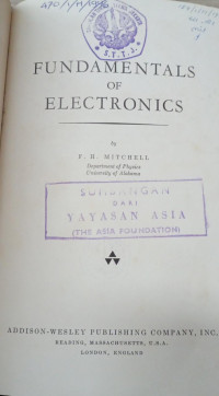 Image of Fundamentals Of Elektronics