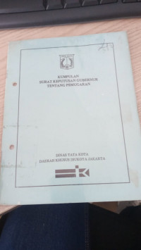 Image of Kumpulan Surat Keputusan Gubernur tentang Pemugaran