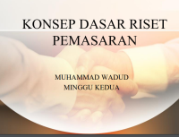 KONSEP DASAR RISET

PEMASARAN