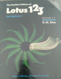 Image of The student edition of Lotus 123 for engineers