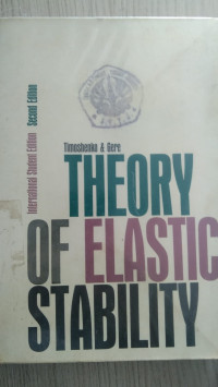 Image of THEORY OF ELASTIC STABILITY