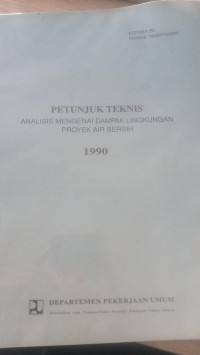 petunjuk teknis analisis mengenai dampak lingkungan proyek air bersih