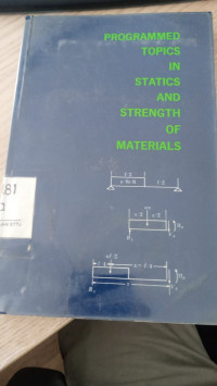 Image of Programmed topics in statics and strength of materials