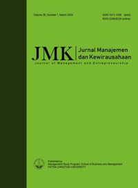 Image of JMK (Jurnal Manajemen dan Kewirausahaan) VOL 26 NO 1 2024