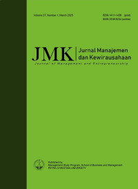Image of JMK (Jurnal Manajemen dan Kewirausahaan) VOL 27 NO 1 2025