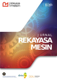 Image of JURNAL REKAYASA MESIN JRM VOLUME 14 NO 1 2023