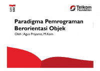 Paradigma Pemrograman
Berorientasi Objek