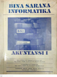 BINA SARANA INFORMATIKA AKUNTANSI I