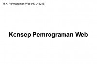 Konsep Pemrograman Web