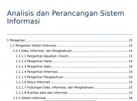 Analisis dan Perancangan Sistem
Informasi