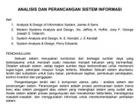 ANALISIS DAN PERANCANGAN SISTEM INFORMASI