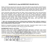 BASIS DATA dan KOMPONEN BASIS DATA