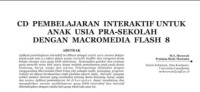 CD PEMBELAJARAN INTERAKTIF UNTUK

ANAK USIA PRA-SEKOLAH
DENGAN MACROMEDIA FLASH 8