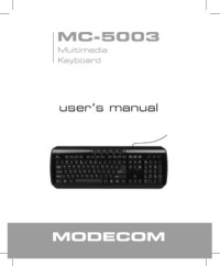 Image of user’s manual
Multimedia
Keyboard
MC-5003