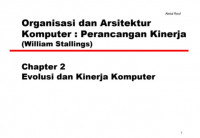 Organisasi dan Arsitektur
Komputer : Perancangan Kinerja
(William Stallings)