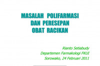 Image of MASALAH POLIFARMASIrnDAN PERESEPAN rnOBAT RACIKAN