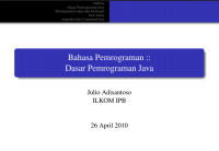 Image of Bahasa Pemrograman ::
Dasar Pemrograman Java