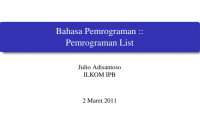 Bahasa Pemrograman ::
Pemrograman List