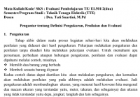 Evaluasi Pembelajaran TE/ EL501/2(dua)