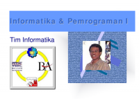 Informatika & Pemrograman I