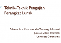 Teknik-Teknik Pengujian
Perangkat Lunak