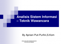 Analisis Sistem Informasi – Teknik Wawancara