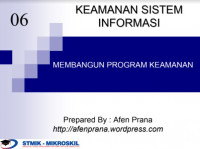 KEAMANAN SISTEM KEAMANAN SISTEM

INFORMASI
MEMBANGUN PROGRAM KEAMANAN