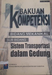 Bakuan Kompetensi Bidang Mekanikal Sub Bidang Plambing