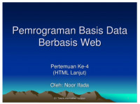 Pemrograman Basis Data

Berbasis Web