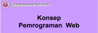 Konsep

Pemrograman Web