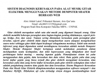 Image of SISTEM DIAGNOSIS KERUSAKAN PADA ALAT MUSIK GITAR
ELEKTRIK MENGGUNAKAN METODE DEMPSTER SHAFER

BERBASIS WEB