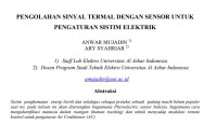 PENGOLAHAN SINYAL TERMAL DENGAN SENSOR UNTUK

PENGATURAN SISTIM ELEKTRIK