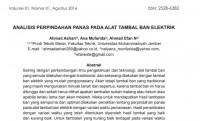 ANALISIS PERPINDAHAN PANAS PADA ALAT TAMBAL BAN ELEKTRIK