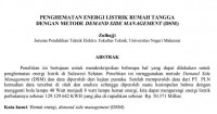 PENGHEMATAN ENERGI LISTRIK RUMAH TANGGA
DENGAN METODE DEMAND SIDE MANAGEMENT (DSM)