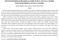 SISTEM INFORMASI PRAKIRAAN KEBUTUHAN TENAGA LISTRIK

SISTEM DISTRIBUSI TENAGA LISTRIK