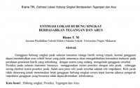 Image of ESTIMASI LOKASI HUBUNG SINGKAT
BERDASARKAN TEGANGAN DAN ARUS