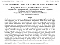 PERANCANGAN MOTOR LISTRIK BLDC 10 KW UNTUK SEPEDA MOTOR LISTRIK