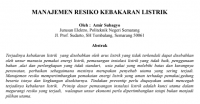 Image of MANAJEMEN RESIKO KEBAKARAN LISTRIK