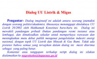 Dialog UU Listrik & Migas