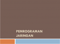 PEMROGRAMAN
JARINGAN