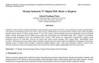 MENUJU INDONESIA TV DIGITAL 2018