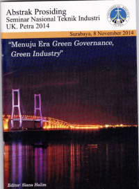 Image of Menuju Era Green Governance, Green Industry