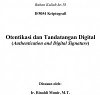 otentikasi dan tanda tangan digital 
( autentication and digital signature