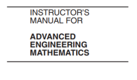 INSTRUCTOR’S
MANUAL FOR

ADVANCED
ENGINEERING
MATHEMATICS